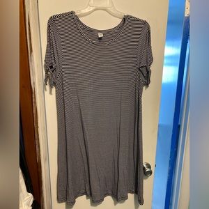 Navy and White Stripe Dress